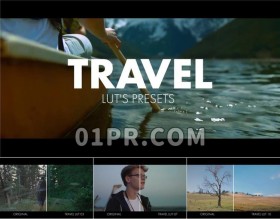 LUTs调色预设 10组旅行旅游旅拍滤镜颜色校正 Pr素材